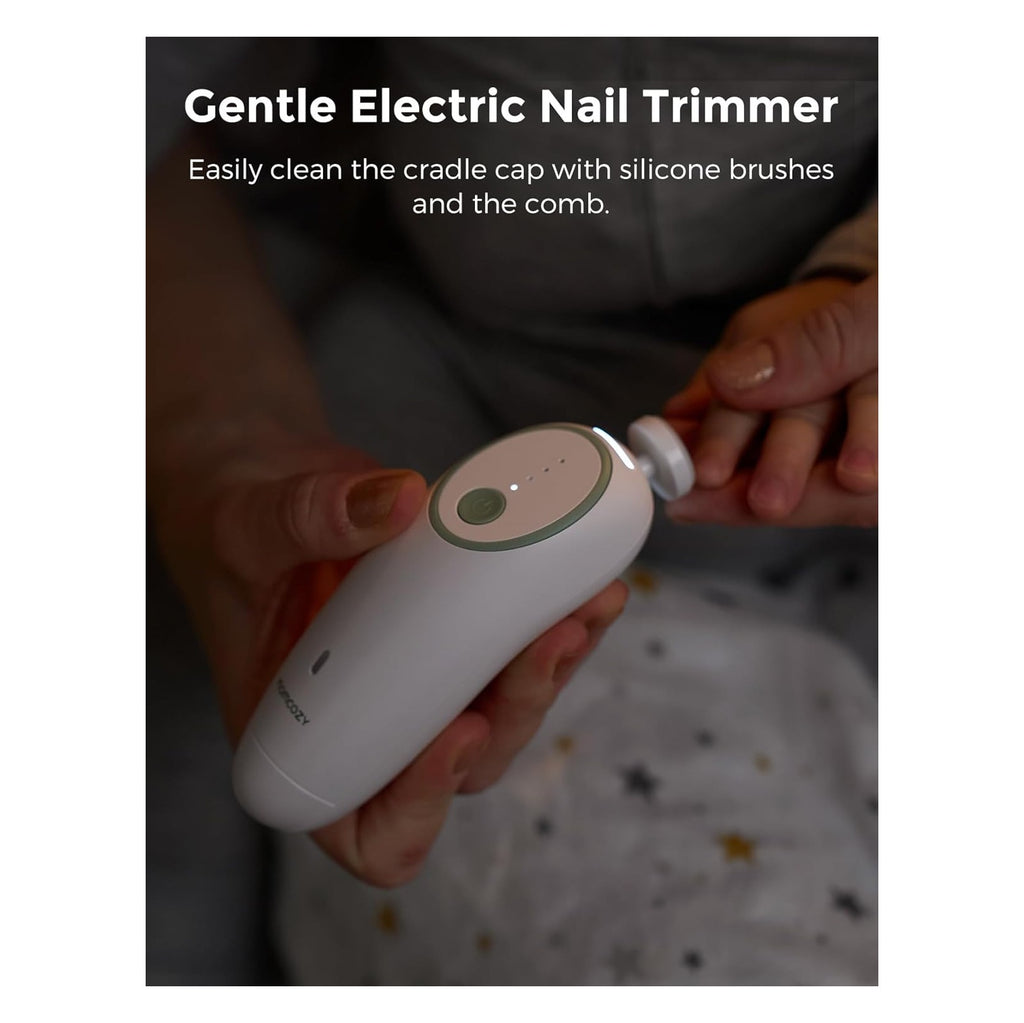 Baby Kit, Baby Shower & Registry Essential Kit for Grooming & Cleansing Care, Includes Electric Nail File, Teether, Bath Brush, Cradle Cap Brush,Comb, Finger Toothbrush,Newborn Must-Have