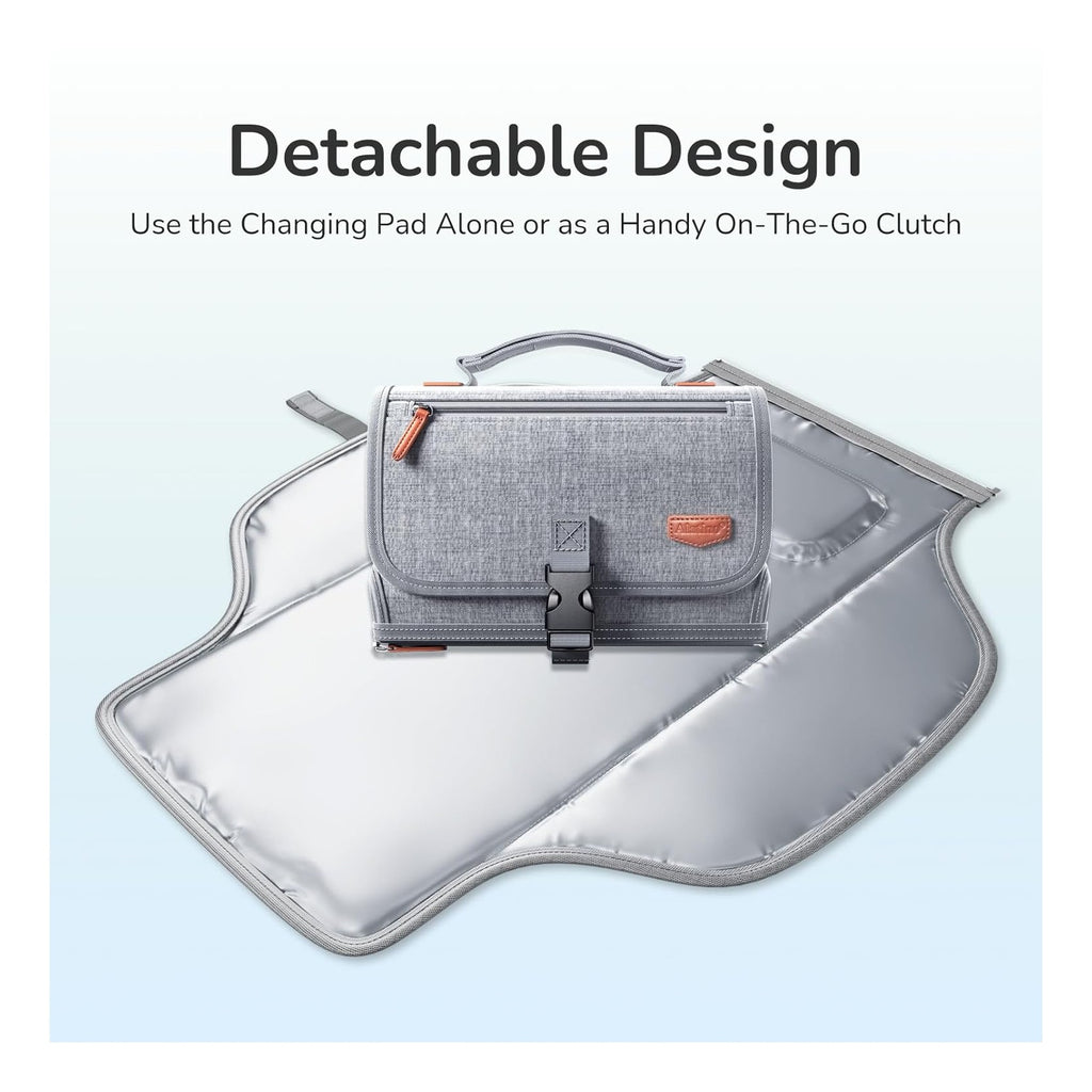 Portable Diaper Changing Pad for Baby, Detachable Travel Changing Pad with Baby Wipes Pocket, Gifts for Baby Shower, Newborn Girls and Boys