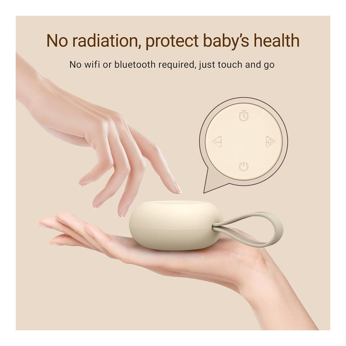 Portable Baby Sound Machine [White Noise for Babies Kids Adults][Timer Function][20 Soothing Sounds][Sleep Soother] 15 Hours Battery Life, Travel,Registry,Gifts,Shower,Clips on Baby Stroller