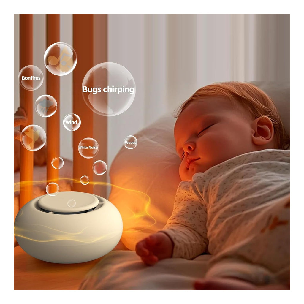 Portable Baby Sound Machine [White Noise for Babies Kids Adults][Timer Function][20 Soothing Sounds][Sleep Soother] 15 Hours Battery Life, Travel,Registry,Gifts,Shower,Clips on Baby Stroller