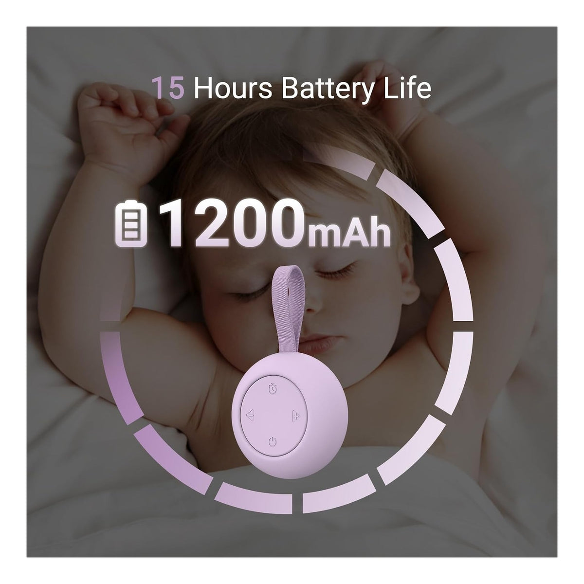 Portable Baby Sound Machine [White Noise for Babies Kids Adults][Timer Function][20 Soothing Sounds][Sleep Soother] 15 Hours Battery Life, Travel,Registry,Gifts,Shower,Clips on Baby Stroller