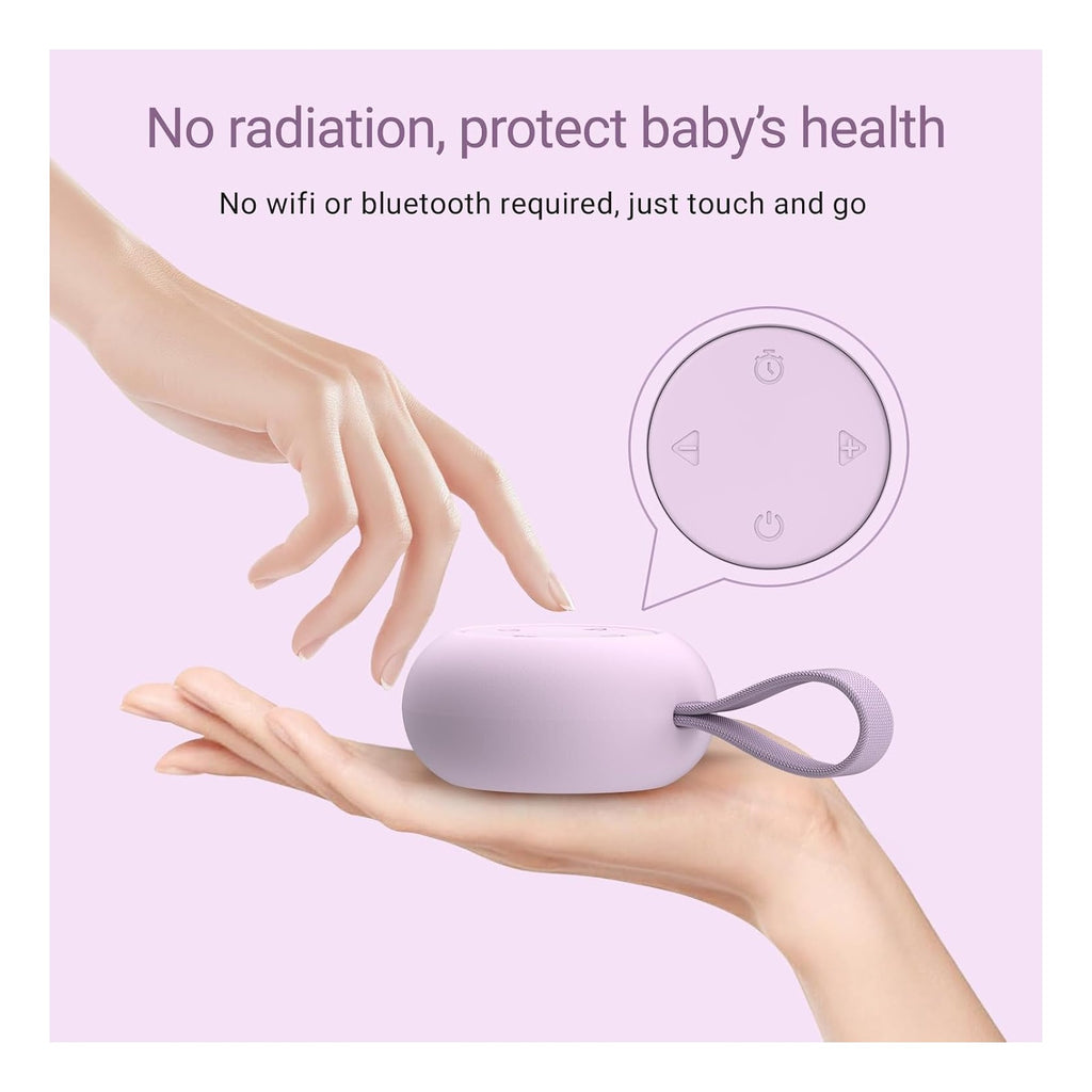 Portable Baby Sound Machine [White Noise for Babies Kids Adults][Timer Function][20 Soothing Sounds][Sleep Soother] 15 Hours Battery Life, Travel,Registry,Gifts,Shower,Clips on Baby Stroller