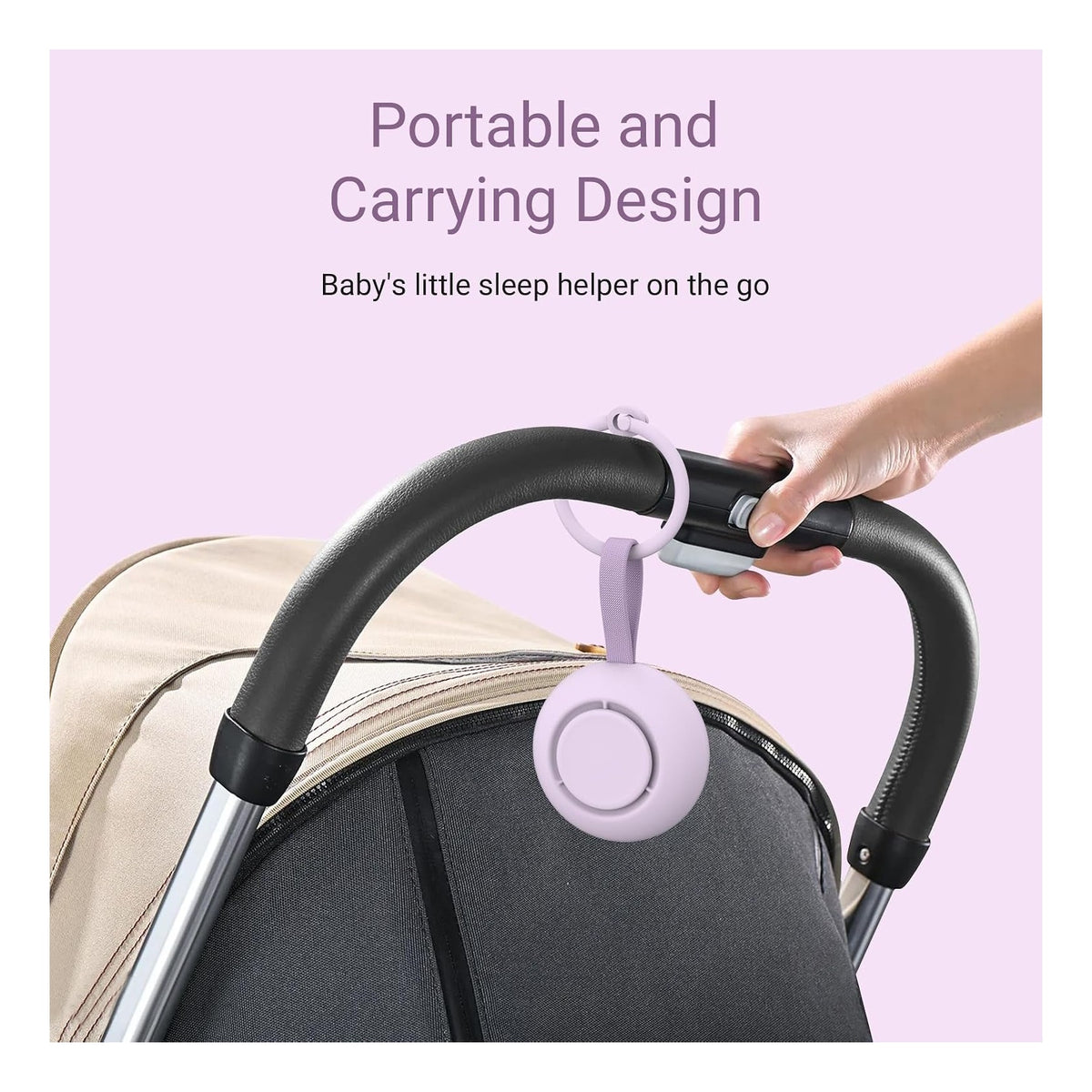 Portable Baby Sound Machine [White Noise for Babies Kids Adults][Timer Function][20 Soothing Sounds][Sleep Soother] 15 Hours Battery Life, Travel,Registry,Gifts,Shower,Clips on Baby Stroller