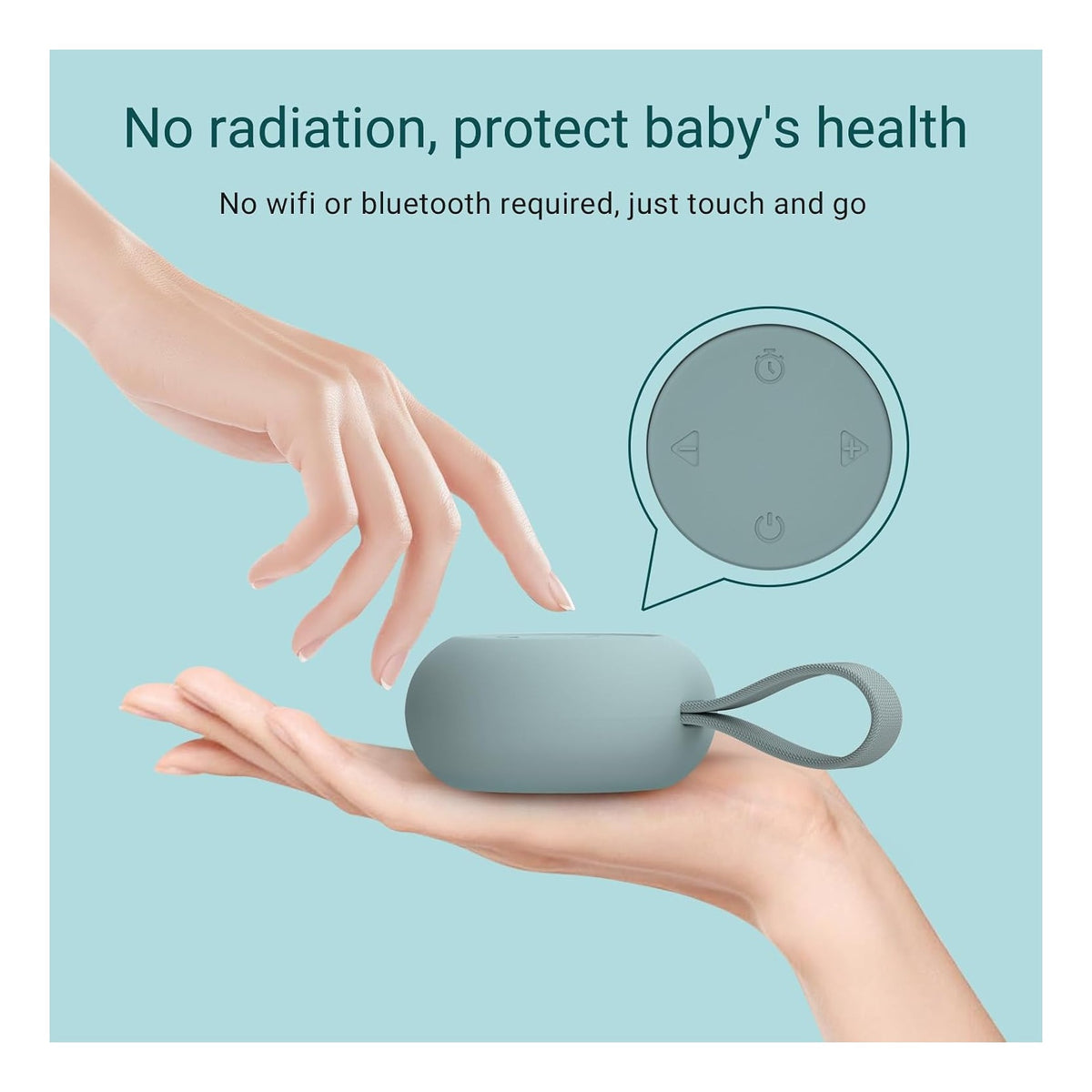 Portable Baby Sound Machine [White Noise for Babies Kids Adults][Timer Function][20 Soothing Sounds][Sleep Soother] 15 Hours Battery Life, Travel,Registry,Gifts,Shower,Clips on Baby Stroller
