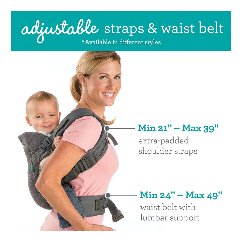 Flip 4-in-1 Convertible Baby Carrier, Adjustable, Ergonomic Babywearing, Registry Essential, Baby Carrier for Newborn to Toddler