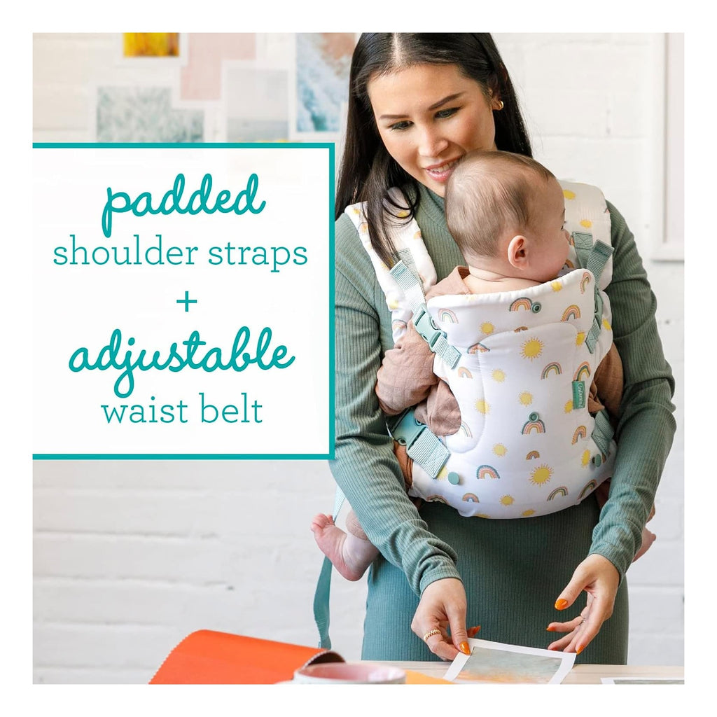 Flip 4-in-1 Convertible Baby Carrier, Adjustable, Ergonomic Babywearing, Registry Essential, Baby Carrier for Newborn to Toddler, Rainbow
