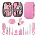 Baby Grooming Kit, Infant Safety Care Set with Hair Brush Comb Nail Clipper Nasal Aspirator,Baby Essentials Kit for Newborn Girls Boys (Pink Baby Grooming kit)