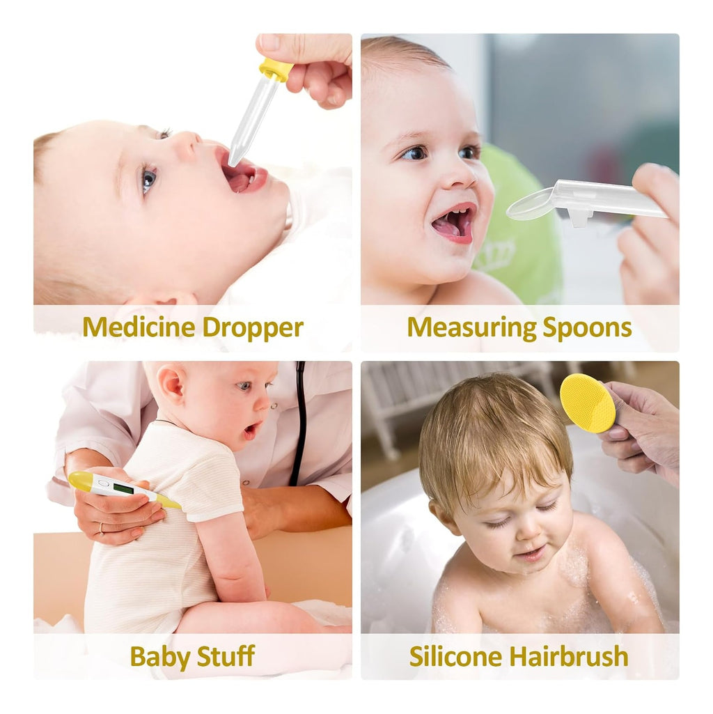 Baby Grooming Kit, Infant Safety Care Set with Hair Brush Comb Nail Clipper Nasal Aspirator,Baby Essentials Kit for Newborn Girls Boys