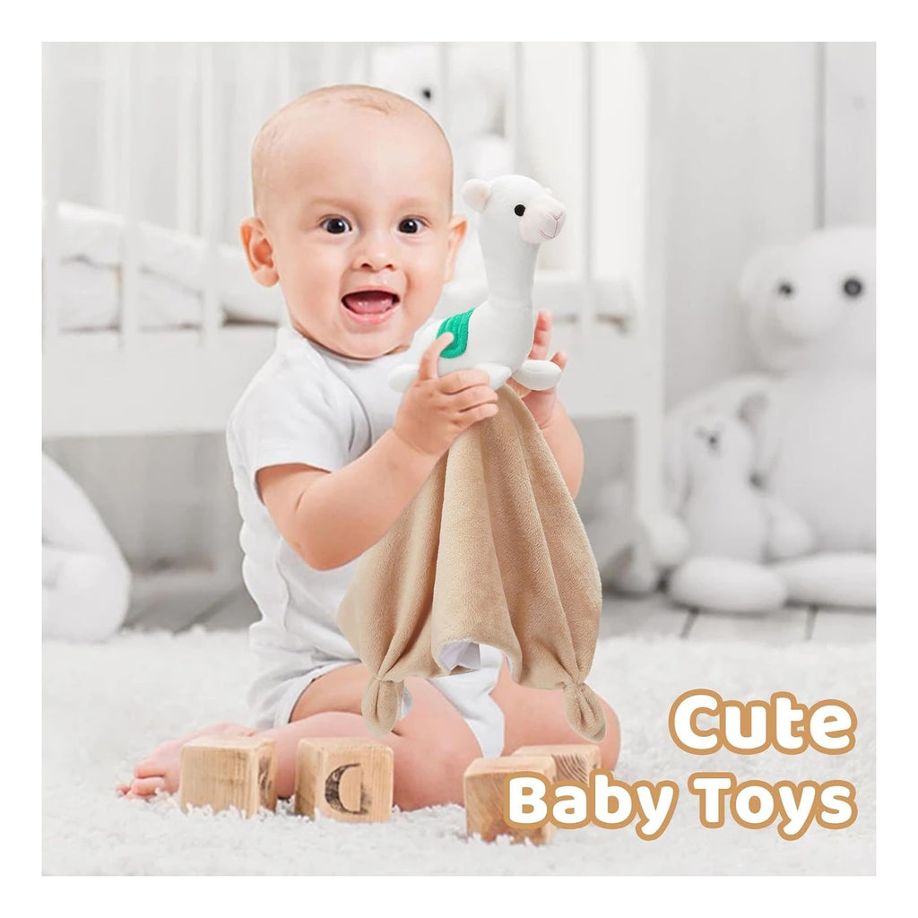 Llama Security Blanket Soft Loveys for Babies Boys and Girls Newborn Lovie Infant Blankie Llama Baby Snuggle Toy Stuffed Animal Baby Gifts