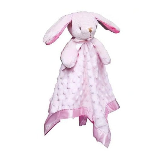 Loveys for Babies Bunny Security Blanket Baby Girl Gifts Newborn Soft Pink Lovie for Infant and Toddler Snuggle Toy Stuffed Animal, Pink 16 Inch