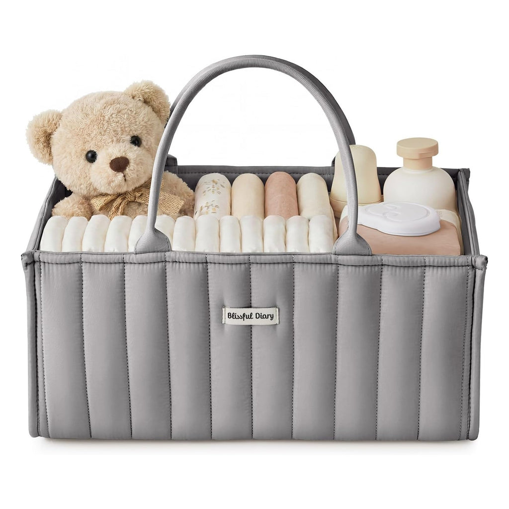 Floral Diaper Caddy Organizer, Stylish Nursery Storage Basket, Diaper Bag,Gift for Baby Shower, Baby Registry Must Have, Newborn Essentials, Pastoral Daisy
