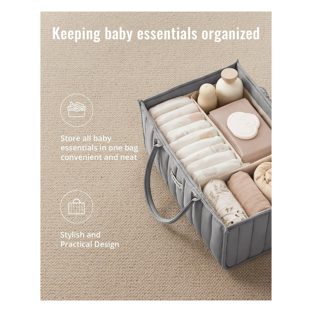 Floral Diaper Caddy Organizer, Stylish Nursery Storage Basket, Diaper Bag,Gift for Baby Shower, Baby Registry Must Have, Newborn Essentials, Pastoral Daisy