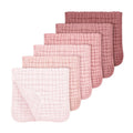 Muslin Burp Cloths Baby Girl 6 Pack - 20" x 10" - Ultra Soft & Absorbent, 6-Layer 100% Cotton for Spit Up & Drool- Gentle Baby Burping Cloth, Newborn Essentials Shower Gift Girl, Gradient Pink