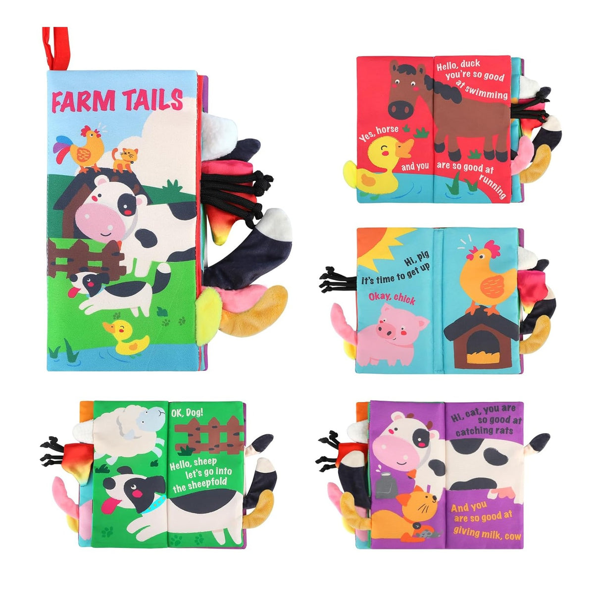 Baby Books Toys, Touch and Feel Crinkle Cloth Books for Babies, Infants & Toddler, Early Development Interactive Car & Stroller Soft Toys for Boys & Girls