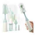 Bottle Brush Kit with Push-Press Foam Design - Newborn Essentials Gift, Portable Cleaning Tool for Home & Travel, Baby Bottle Cleaner Brush for Breast Pumps & Nipples