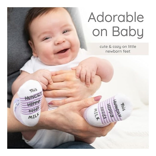 Baby Sock Gift Set - 7 Unique Pairs, Cute & Funny Unisex Newborn Gifts For Baby Showers & Registries