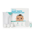 Baby Baby Bath Upgrade Kit | Infant and Toddler Bath Essentials, Rinser Cup, Baby Bath Silicone Brush, Bath Bombs, Essential Oil Vapor Drops, white