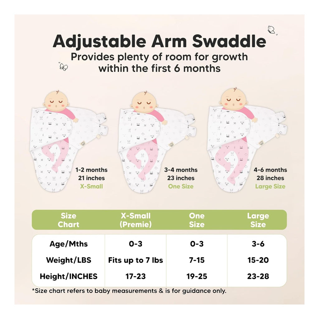 3-Pack Organic Swaddles for Newborns Girls, Boys with Hats - Soft Cotton Baby Sleep Sacks 0-3 Months, Breathable Baby Hats and Swaddles 0-3 Months, Newborn Essentials Must Haves