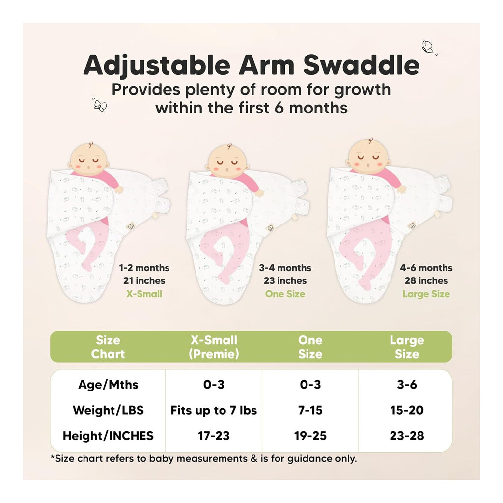 3-Pack Organic Swaddles for Newborns Girls, Boys with Hats - Soft Cotton Baby Sleep Sacks 0-3 Months, Breathable Baby Hats and Swaddles 0-3 Months, Newborn Essentials Must Haves