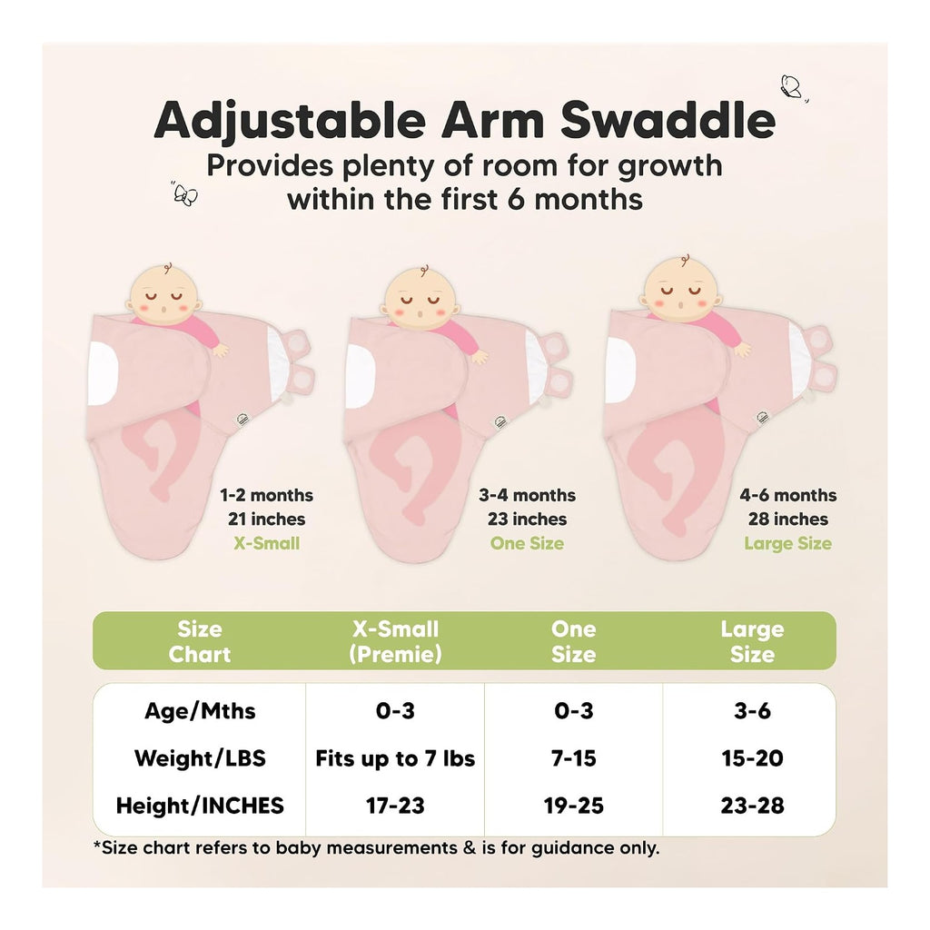 3-Pack Organic Swaddles for Newborns Girls, Boys with Hats - Soft Cotton Baby Sleep Sacks 0-3 Months, Breathable Baby Hats and Swaddles 0-3 Months, Newborn Essentials Must Haves