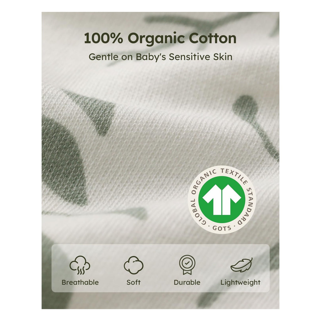 Baby Sleep Sack 0-6 Months Wearable Blanket for Babies 100% Organic Cotton 2-Way Zipper TOG 0.5 Toddler Sleeping Sack 3 Pack, Sleep Sacks