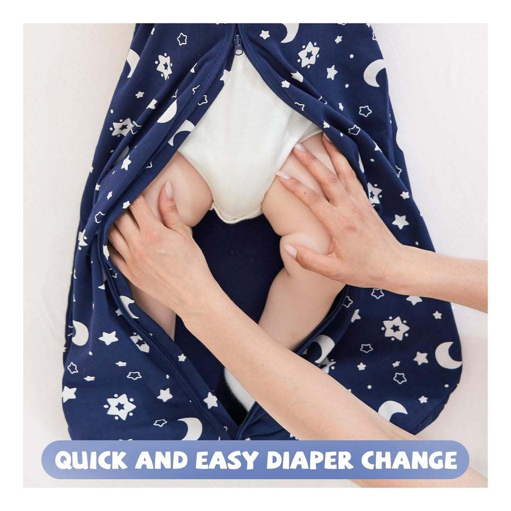Baby Sleep Sack 0-6 Months Baby Wearable Blanket 100% Organic Cotton 2-Way Zipper TOG 0.5 Toddler Sleeping Sack 3, Lightweight Sleep Sacks for Babies Visit the Yoofoss Store