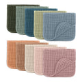 Muslin Burp Cloths 20" x 10", Pack of 10 - Large, 6-Layer, Ultra Absorbent 100% Cotton for Baby Drool and Messes - Soft, Safe & Gentle Baby Burp Cloths for Boys & Girls - Multi