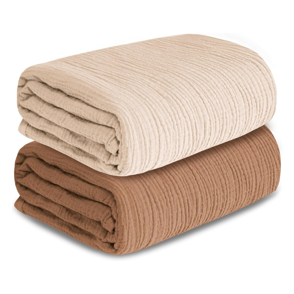 Swaddle Blankets for Newborn, 2 Pack Breathable Soft Receiving Blanket, Large 41 x 41 inches Swaddle Wrap Burping Clothes, Essentials Infant Shower Items