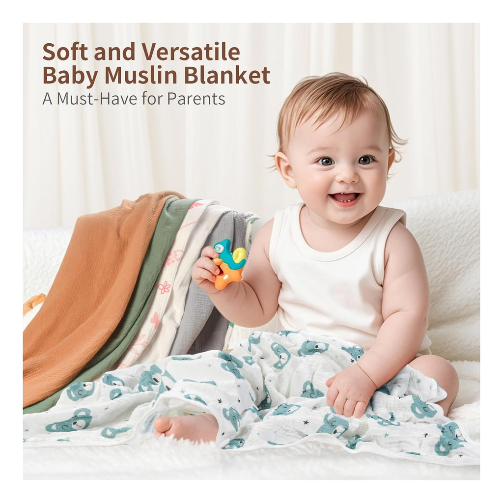 Rayon from Bamboo Swaddle Blankets for Newborn,2 Pack Breathable Soft Receiving Blanket,Large 41 x 41 inches Swaddle Wrap Burping Clothes,Essentials Infant Shower Items