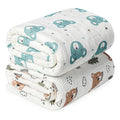 Rayon from Bamboo Swaddle Blankets for Newborn,2 Pack Breathable Soft Receiving Blanket,Large 41 x 41 inches Swaddle Wrap Burping Clothes,Essentials Infant Shower Items