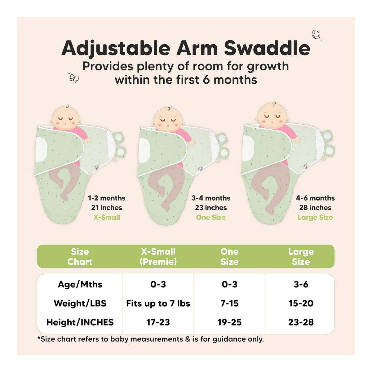 3-Pack Baby Swaddle Sleep Sacks - Organic Swaddles for Newborns, Infant 0-3 Months, Baby Girls, Boys, Soft & Snug Newborn Sleep Sack, Nursery Swaddling Blankets
