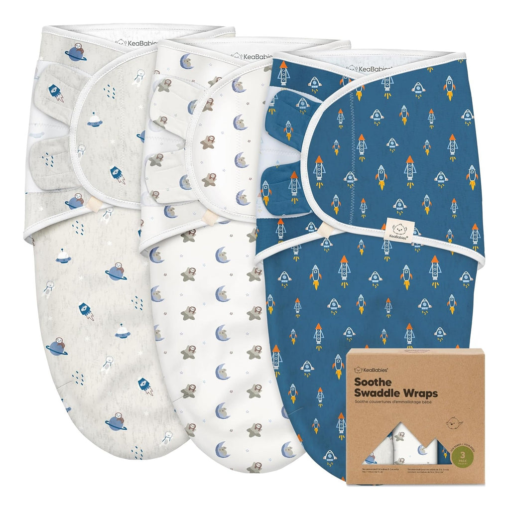 3-Pack Baby Swaddle Sleep Sacks - Organic Swaddles for Newborns, Infant 0-3 Months, Baby Girls, Boys, Soft & Snug Newborn Sleep Sack, Nursery Swaddling Blankets