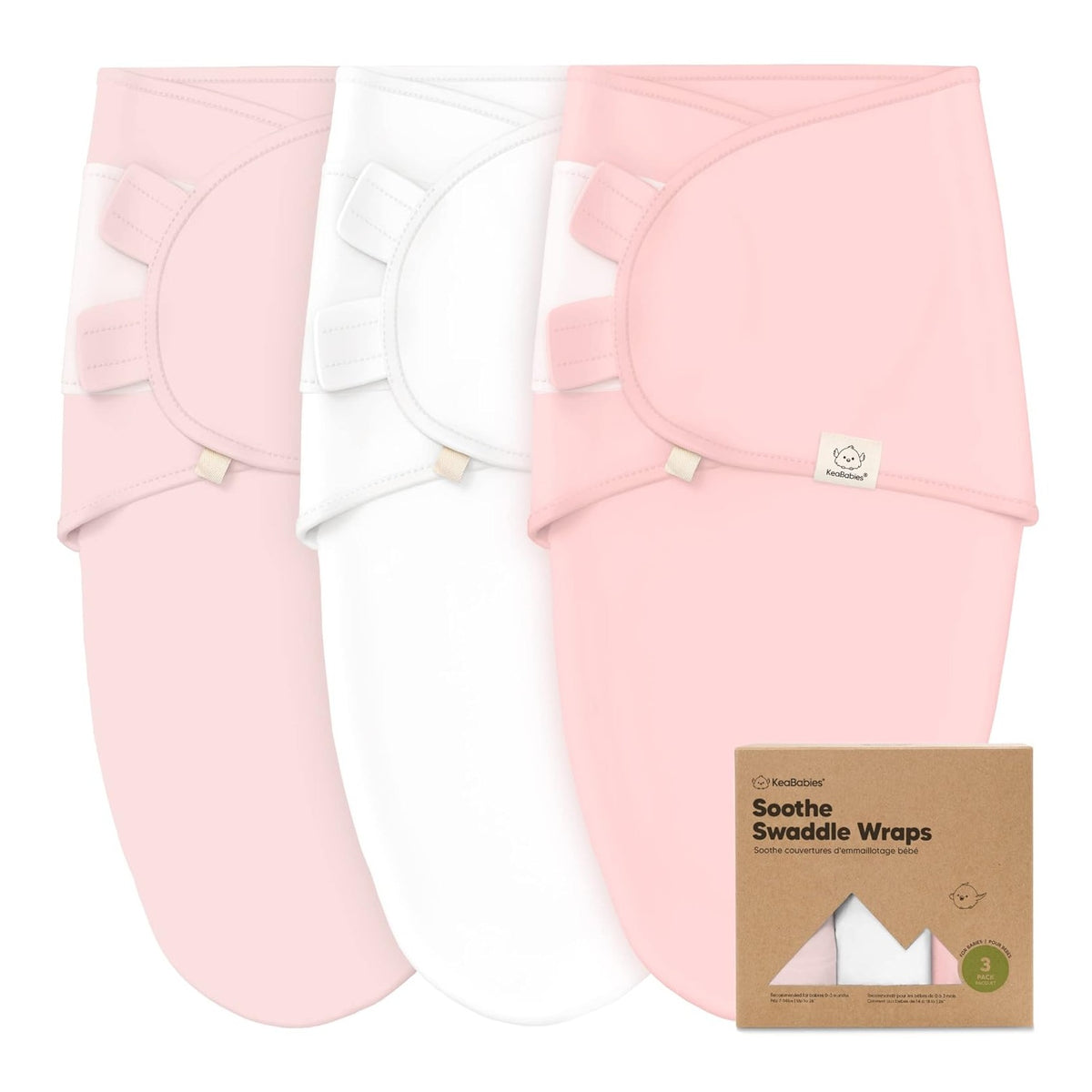 3-Pack Baby Swaddle Sleep Sacks - Organic Swaddles for Newborns, Infant 0-3 Months, Baby Girls, Boys, Soft & Snug Newborn Sleep Sack, Nursery Swaddling Blankets