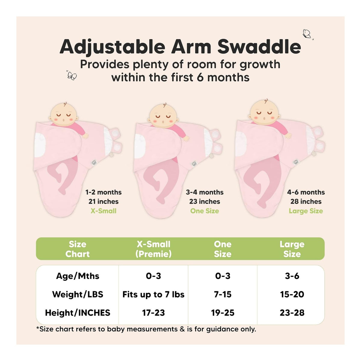 3-Pack Baby Swaddle Sleep Sacks - Organic Swaddles for Newborns, Infant 0-3 Months, Baby Girls, Boys, Soft & Snug Newborn Sleep Sack, Nursery Swaddling Blankets