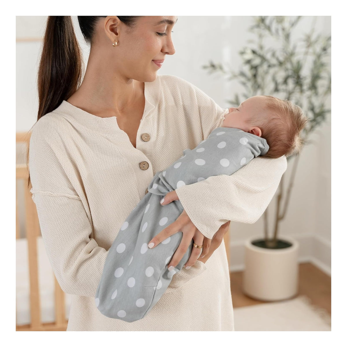 Easy Swaddle Blanket, 3 Pack - 100% Cotton Newborn Wrap, Small for 0-3 Months Infants, Breathable and Durable Sleep Sack for Babies - Blush, Mauve & Mulberry
