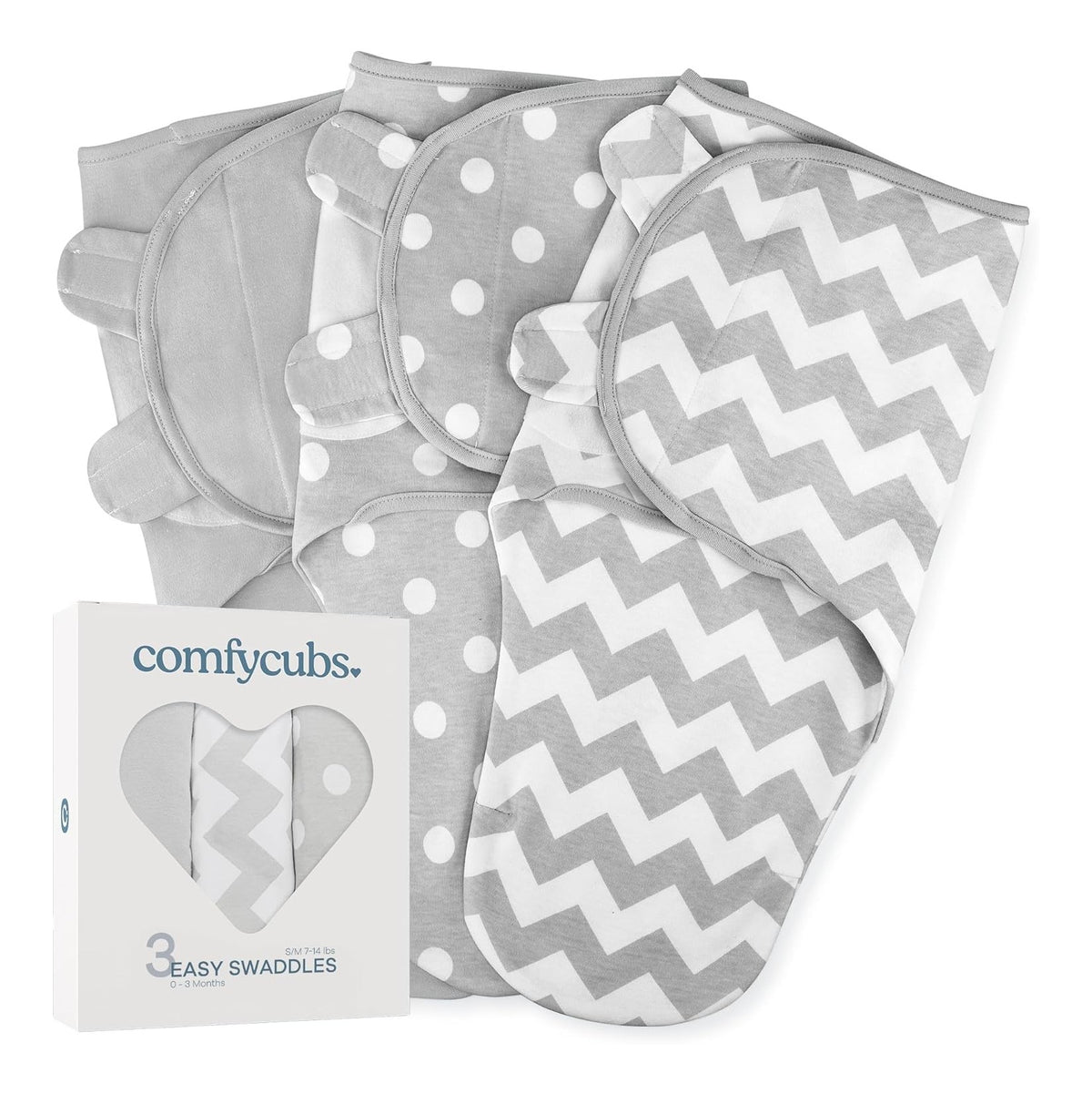 Easy Swaddle Blanket, 3 Pack - 100% Cotton Newborn Wrap, Small for 0-3 Months Infants, Breathable and Durable Sleep Sack for Babies - Blush, Mauve & Mulberry