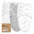 3-Pack Baby Swaddle Sleep Sacks - Organic Swaddles for Newborns, Infant 0-3 Months, Baby Girls, Boys, Soft & Snug Newborn Sleep Sack, Nursery Swaddling Blankets