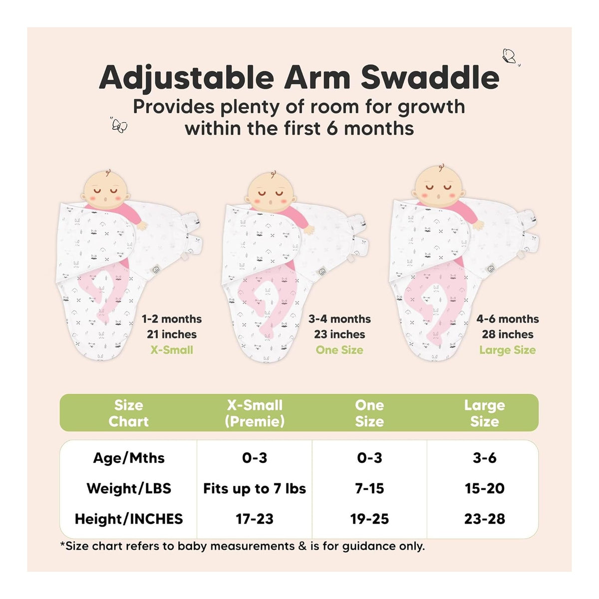 3-Pack Baby Swaddle Sleep Sacks - Organic Swaddles for Newborns, Infant 0-3 Months, Baby Girls, Boys, Soft & Snug Newborn Sleep Sack, Nursery Swaddling Blankets