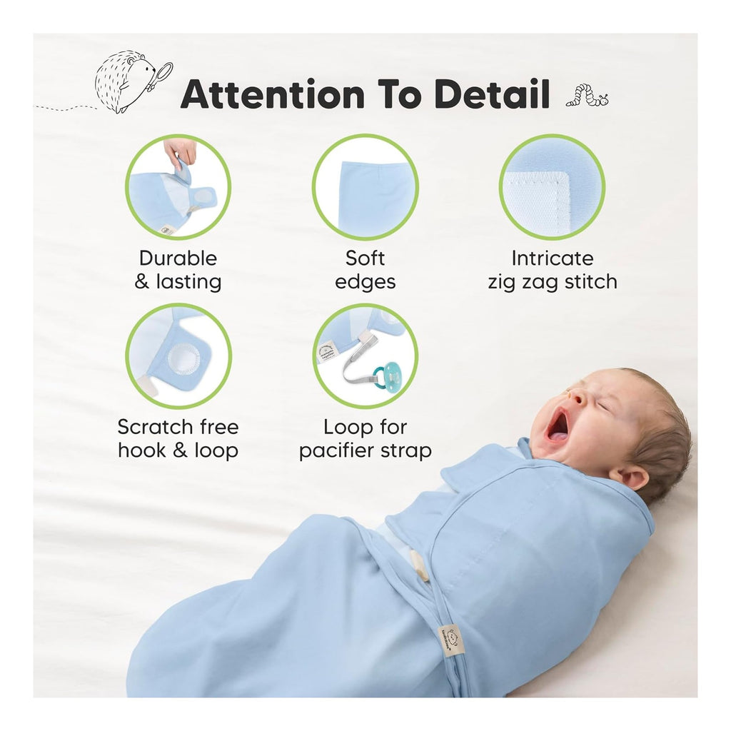 3-Pack Baby Swaddle Sleep Sacks - Organic Swaddles for Newborns, Infant 0-3 Months, Baby Girls, Boys, Soft & Snug Newborn Sleep Sack, Nursery Swaddling Blankets (ABC Land Cloud, OS) Visit the KeaBa
