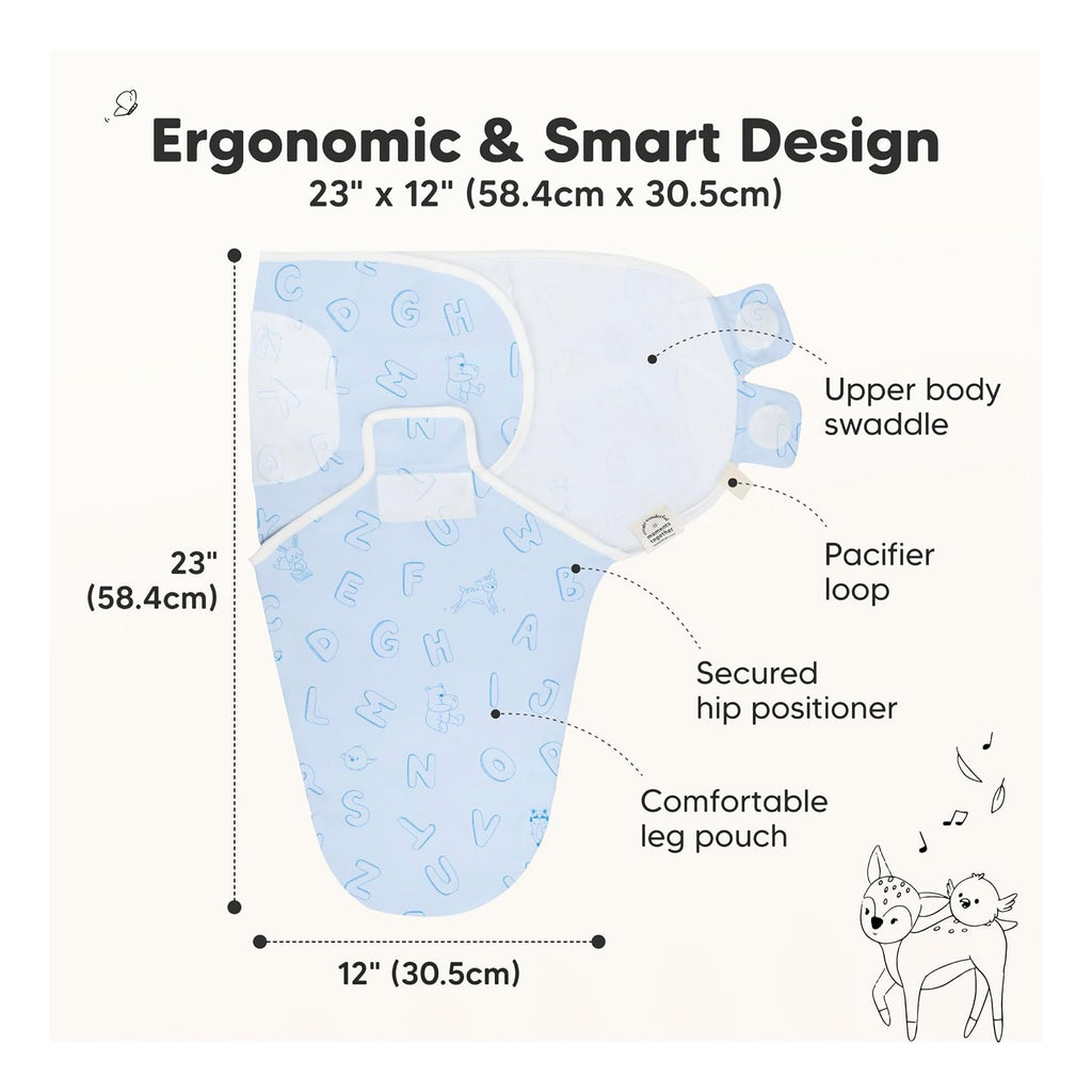 3-Pack Baby Swaddle Sleep Sacks - Organic Swaddles for Newborns, Infant 0-3 Months, Baby Girls, Boys, Soft & Snug Newborn Sleep Sack, Nursery Swaddling Blankets (ABC Land Cloud, OS) Visit the KeaBa