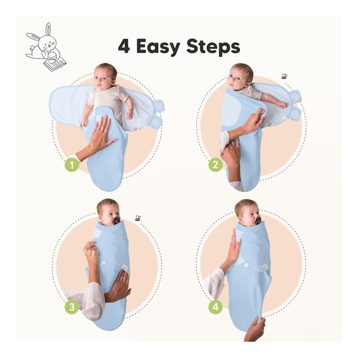 3-Pack Baby Swaddle Sleep Sacks - Organic Swaddles for Newborns, Infant 0-3 Months, Baby Girls, Boys, Soft & Snug Newborn Sleep Sack, Nursery Swaddling Blankets (ABC Land Cloud, OS) Visit the KeaBa