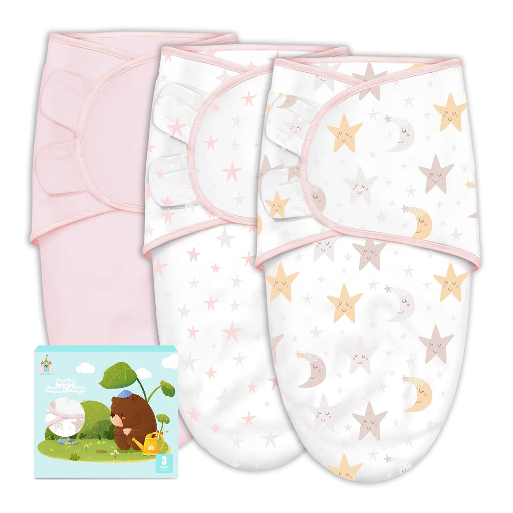 3-Pack Baby Swaddle Sleep Sacks - Newborn Swaddle Sack - Ergonomic Baby Swaddles Blanket Warp for Boys and Girls - Baby Essentials