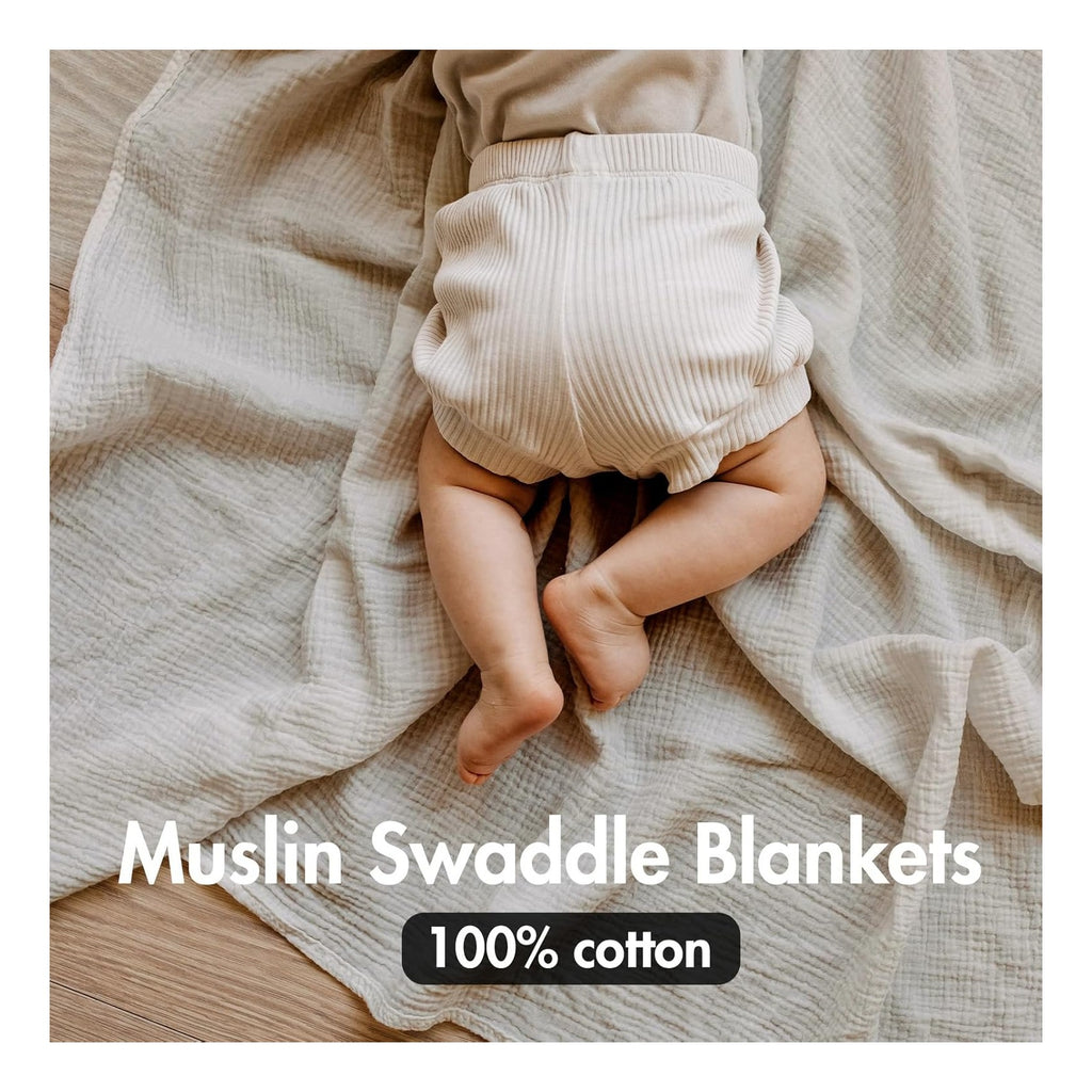 Swaddle Blankets for Newborn, 3 Pack Breathable Soft Receiving Blanket, Large 38 x 40 inches Swaddle Wrap Burping Clothes, Essentials Infant Shower Items, Toddler Gift