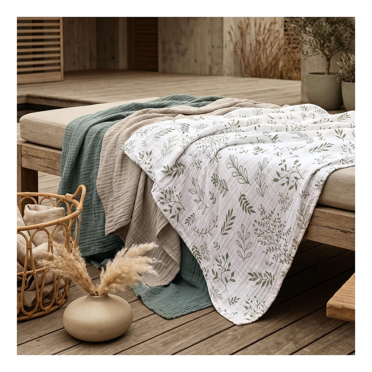 Swaddle Blankets for Newborn, 3 Pack Breathable Soft Receiving Blanket, Large 38 x 40 inches Swaddle Wrap Burping Clothes, Essentials Infant Shower Items, Toddler Gift