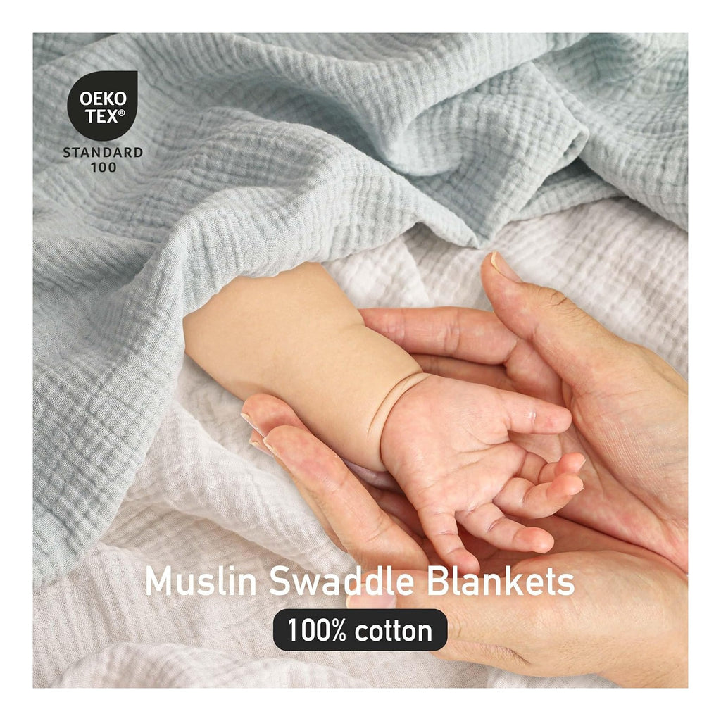 Swaddle Blankets for Newborn, 3 Pack Breathable Soft Receiving Blanket, Large 38 x 40 inches Swaddle Wrap Burping Clothes Diapers, Essentials Infant Shower Items, Toddler Gift