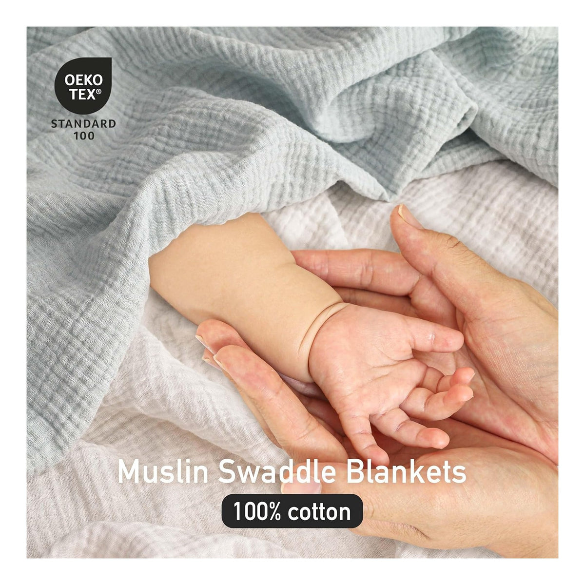 Swaddle Blankets for Newborn, 3 Pack Breathable Soft Receiving Blanket, Large 38 x 40 inches Swaddle Wrap Burping Clothes Diapers, Essentials Infant Shower Items, Toddler Gift