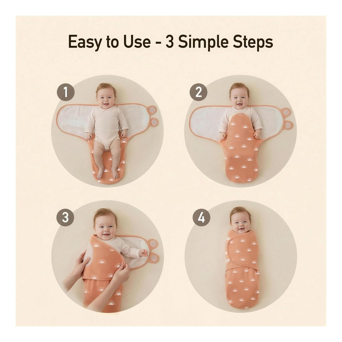 BABY Swaddles for Newborns Organic Cotton, Soft Baby Girl Swaddles 0-3 Months, Womb-Like Sleep Sack Wrap Nursery Swaddling Blankets Rainbow & Sunshine