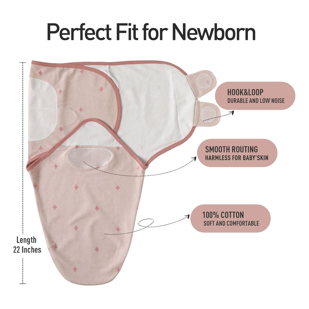 BABY Swaddles for Newborns Organic Cotton, Soft Baby Girl Swaddles 0-3 Months, Womb-Like Sleep Sack Wrap Nursery Swaddling Blankets Rainbow & Sunshine