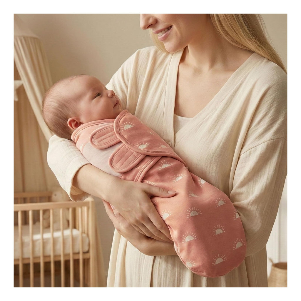 BABY Swaddles for Newborns Organic Cotton, Soft Baby Girl Swaddles 0-3 Months, Womb-Like Sleep Sack Wrap Nursery Swaddling Blankets Rainbow & Sunshine
