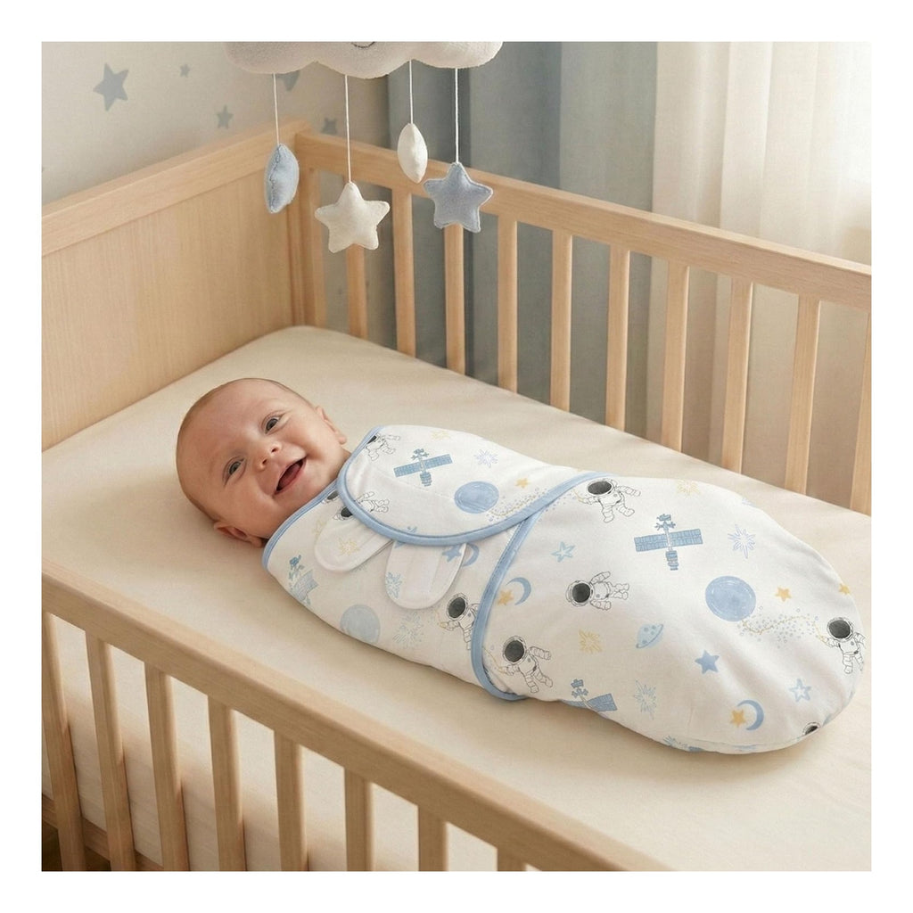 BABY Swaddles for Newborns Organic Cotton, Soft Baby Boy Swaddles 0-3 Months, Womb-Like Sleep Sack Wrap Nursery Swaddling Blankets Astronauts & Rockets